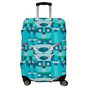 Чехол для чемодана LeJoy, полиэстер, размер L, белый, голубой