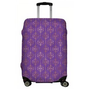 Чехол для чемодана LeJoy, полиэстер, размер M, фиолетовый, коричневый