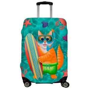 Чехол для чемодана LeJoy, полиэстер, размер S, оранжевый, зеленый