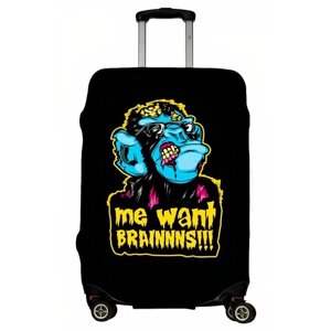 Чехол для чемодана "Me want brainns" размер M (арт. LJ-CASE-M-345)
