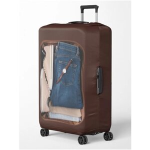 Чехол для чемодана , размер L, коричневый