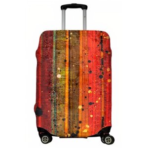 Чехол для чемодана "Разноцветные доски" размер M