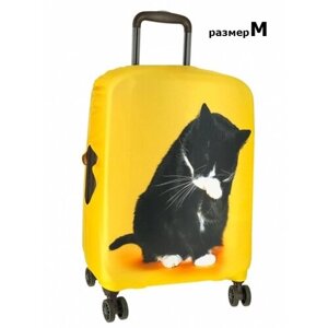 Чехол для чемодана Vip collection 0001_M_чехол, полиэстер, размер M, желтый