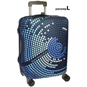 Чехол для чемодана Vip collection, полиэстер, размер L, синий