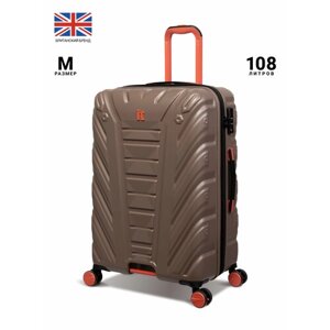 Чемодан IT Luggage, 108 л, размер M, оранжевый, коричневый