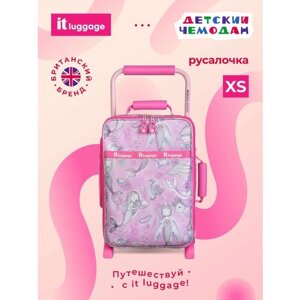 Чемодан-каталка IT Luggage, ручная кладь, 26х43х17 см, 1.1 кг, фиолетовый, розовый