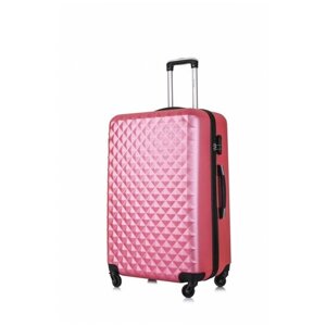 Чемодан L'case Phatthaya, ABS-пластик, 115 л, размер L, розовый