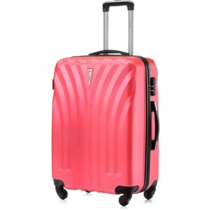 Чемодан L'case Phuket, ABS-пластик, 84 л, размер M, розовый