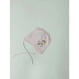 Чепчик для девочек демисезонный, размер 6-12 месяцев, розовый