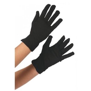Черные короткие перчатки (9892)