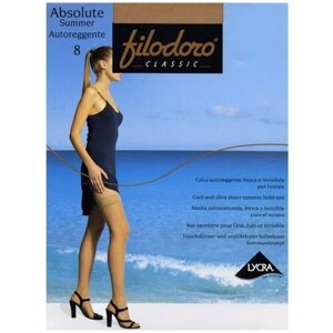 Чулки Filodoro Classic Absolute Summer Oreggente, 8 den, размер 3, бежевый