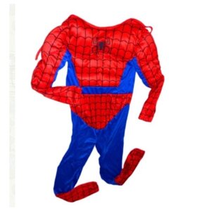 Детский карнавальный костюм и Маска супергероя с мускулами (spider-man Человек паук) Размер L