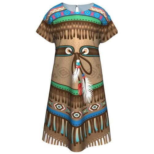 Детское платье девочки индейца (Скво) (14222) 140 см