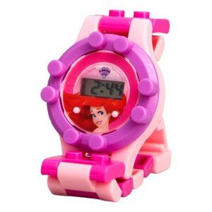 Disney Часы наручные лего, Русалочка, Принцессы, с ремешком-конструктором