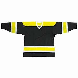 Джерси Волна Хоккейная майка ВОЛНА, размер 48, черный, желтый