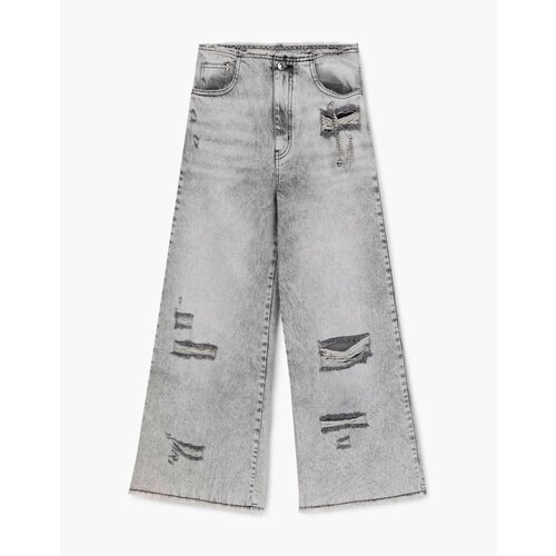 Джинсы Gloria Jeans, размер 7-8л/128 (32), серый