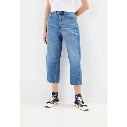 Джинсы Pepe Jeans, прямые, завышенная посадка, размер 27, голубой