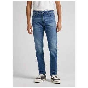 Джинсы Pepe Jeans, средняя посадка, размер 32/32, голубой