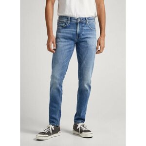 Джинсы скинни Pepe Jeans, прилегающий силуэт, низкая посадка, стрейч, размер 32/32, голубой