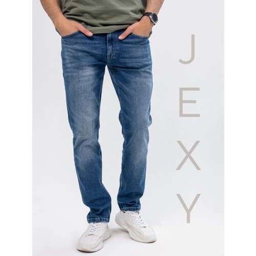 Джинсы зауженные JEXY, размер XL (52-54), синий