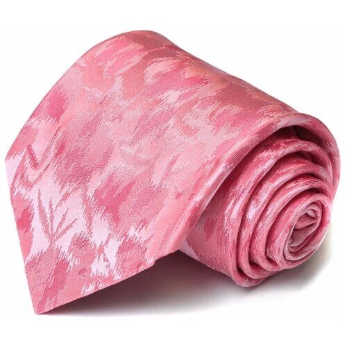 Галстук CELINE, натуральный шелк, широкий, для мужчин, розовый
