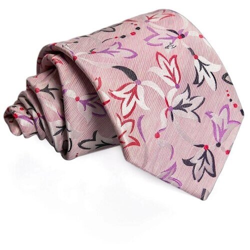 Галстук Emilio Pucci, натуральный шелк, лен, для мужчин, розовый