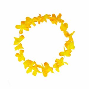 Гавайское ожерелье "Цветочки", цвет желтый