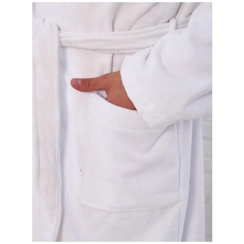 Халат Баракат-Текс, длинный рукав, карманы, размер 52, белый