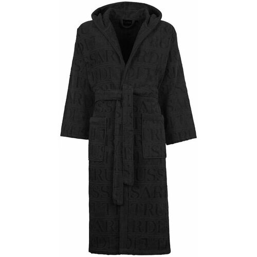 Халат TRUSSARDI, длинный рукав, банный халат, размер L/XL, черный