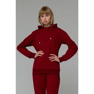 Худи Магазин Толстовок, силуэт прямой, средней длины, трикотажное, размер L-44-46-Woman-(Женский), бордовый