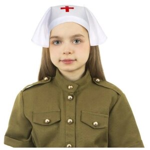 Карнавальная косынка медсестры, цвет белый