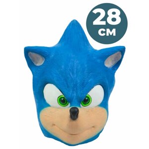 Карнавальная маска еж Соник Sonic резина 28х32 см