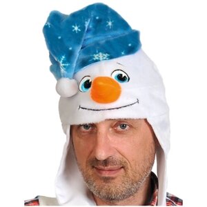 Карнавальная маска - шапка "Снеговик", для взрослых