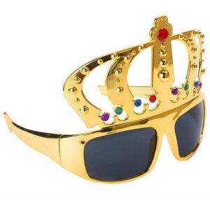 Карнавальные очки "Царская корона" золотые, украшение для праздника
