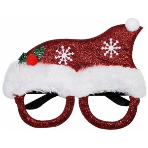 Карнавальные очки Рождественский колпак