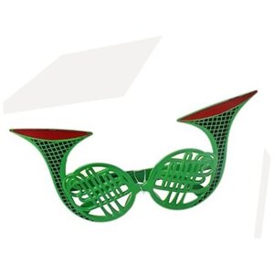 Карнавальные очки в форме трубы цвет зеленый