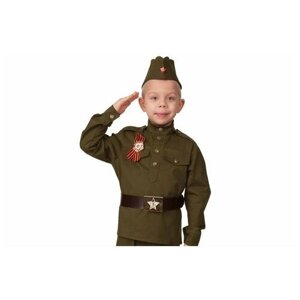 Карнавальный костюм Батик Костюм на 9 мая солдат малютка детский, 28 (98 см)