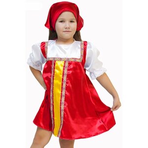 Карнавальный костюм детский "Плясовой", праздничный наряд для девочки, 5-7 лет, рост 122-134 см