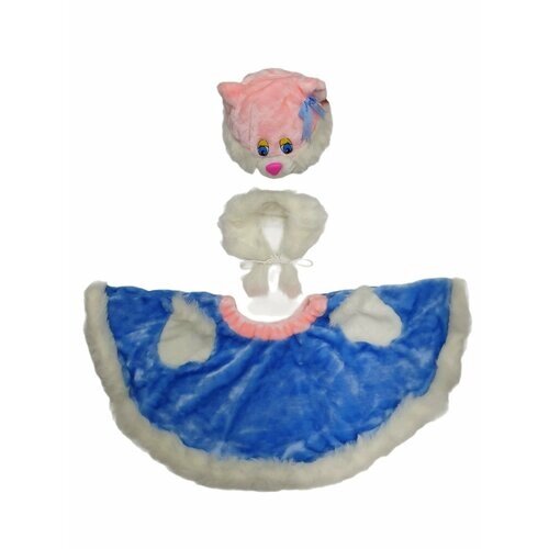 Карнавальный костюм для девочки "Кошечка" размер 110-116 см , цвет розовый/голубой