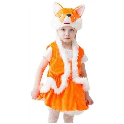Карнавальный костюм лисичка для девочки арт. 1074 рост. 104-116 см. возраст: 3-5 лет