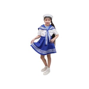 Карнавальный костюм"Морячка"платье, бескозырка,р-р32, рост122-128 4937153