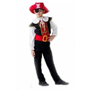 Карнавальный костюм Пират со шляпой 5-7 лет 122-134см