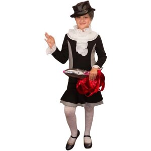 Карнавальный костюм старухи Шапокляк для девочки (15624) рост 128 см (7-9 лет)