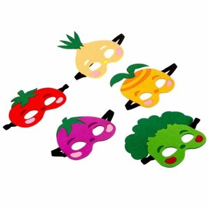 Карнавальный набор масок "Овощная вечеринка" 5 масок