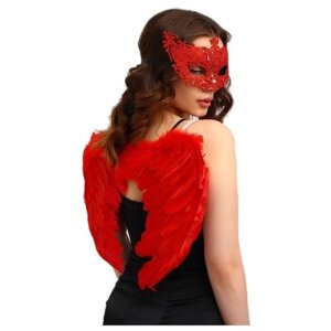 Карнавальный набор Страна Карнавалия "Красный ангел", крылья, маска