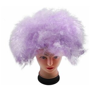 Карнавальный парик клоуна лохматый светло-сиреневый