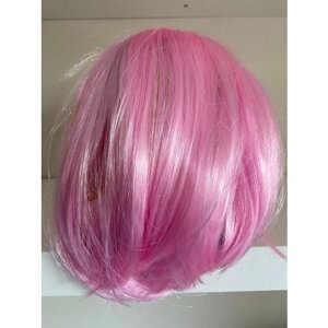 Карнавальный парик розовый-каре