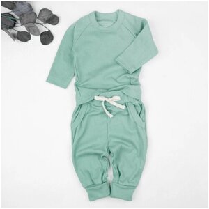 Кофточка и ползунки (штанишки) детские AMAROBABY Fashion, розовый, размер 62