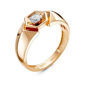Кольцо Бриллианты Костромы красное золото, 585 проба, бриллиант, размер 21.5