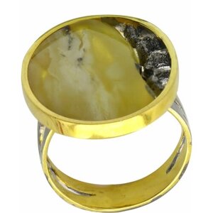 Кольцо Diamant online, серебро, 925 проба, янтарь, безразмерное